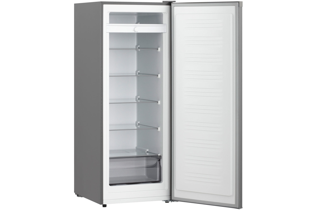 LG Réfrigérateur-congélateur vertical 200&nbsp;L Prime argent, Vue latérale droite du congélateur vertical porte ouverte LG GCFB174MQCM , GCFB204MQCM, thumbnail 3