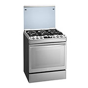 LG Cuisinière à gaz, 6 brûleurs à allumage automatique alimentés par une plaque de fonte émaillée, d’un revêtement supérieur en verre, d’une capacité de four de 153 litres et de la fonction EasyClean (Four), LF762S, thumbnail 12