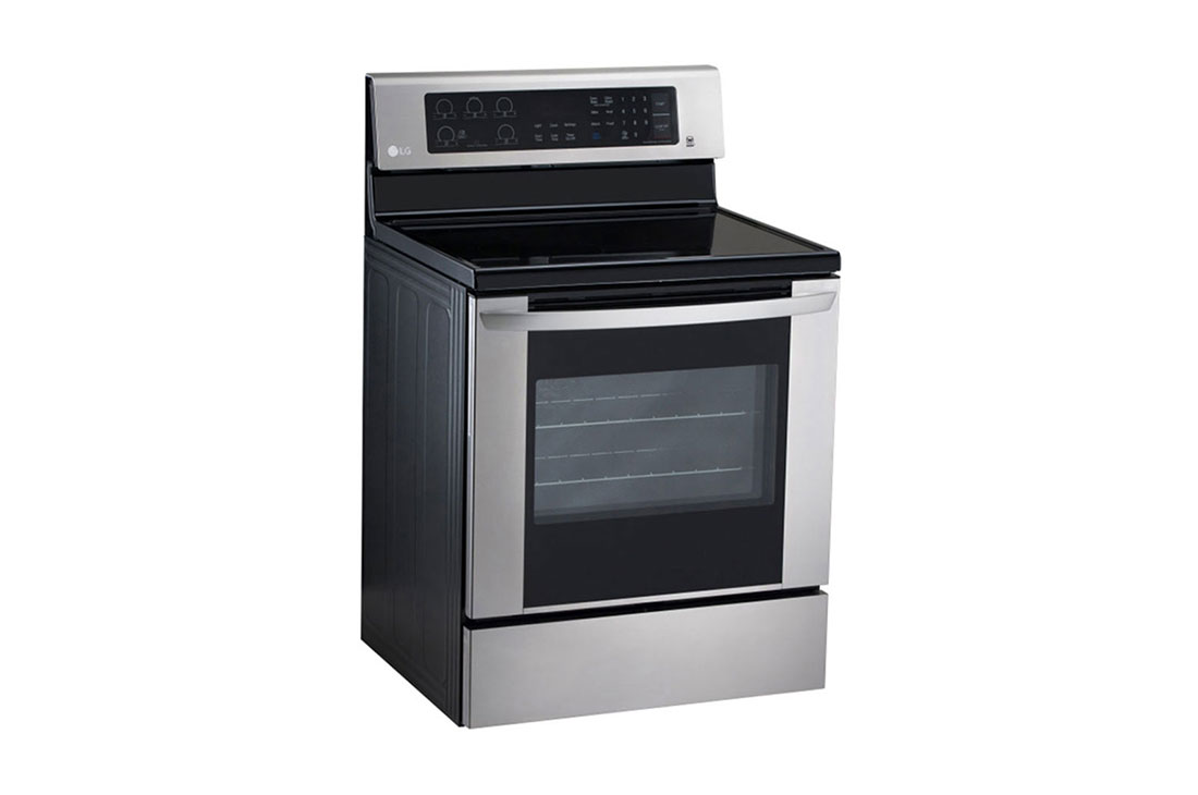 LG Four électrique de 6,3 pi.cu doté de 5 plaques de cuisson autonomes céramique, d’une grande capacité et d’un système de cuisson à convection, LRE3163ST, thumbnail 3