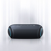 LG XBOOMGo PL5, Light shines from the surroundings and the front of the XBOOM Go with sky blue lighting on either end is visible., PL5, thumbnail 1