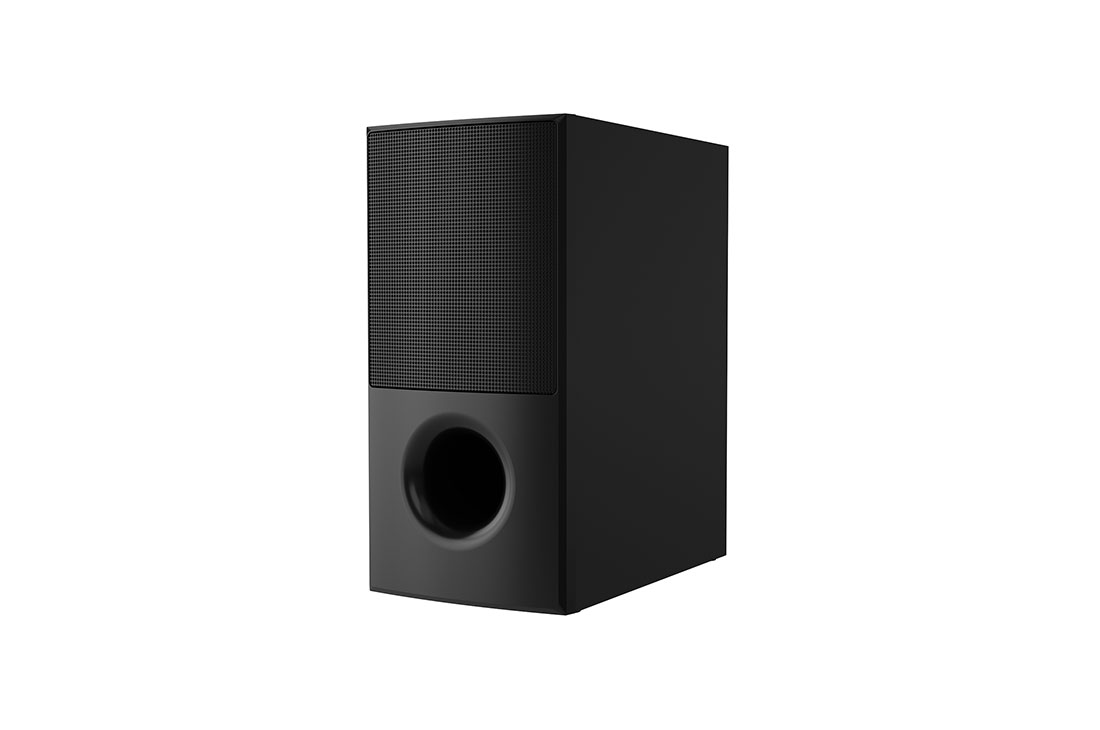 LG Barre de son | 4.1ch | 600 W | AI Sound Pro| DTS Virtual:X| Meridian | Bluetooth, right 30 degree view of sub woofer, SNH5, thumbnail 11