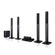 LG Système Home Cinéma doté d’une puissance de sortie de 330 W, de 5.1 canaux, de Haut-parleurs Jersey, d’un caisson de basses Front Firing, LHD457B, thumbnail 1