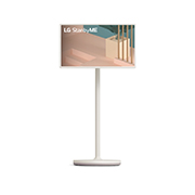 LG TV LG StandbyME | 2023 | 27'' (68 cm) | Processeur α7 Gen4 AI 4K, Vue avant du mode horizontal avec image d’arrière-plan, 27ART10AKPL, thumbnail 1