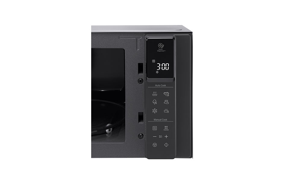 LG Four à micro-ondes de 25 litres, argent, technologie Smart Inverter avec 10 ans de garantie, gril, cuisson automatique intelligente, écran tactile en verre, Dual Control, éclairage LED, MS2595CIS, thumbnail 8