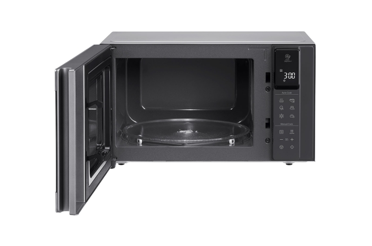 LG Four à micro-ondes de 25 litres, argent, technologie Smart Inverter avec 10 ans de garantie, gril, cuisson automatique intelligente, écran tactile en verre, Dual Control, éclairage LED, MS2595CIS, thumbnail 6