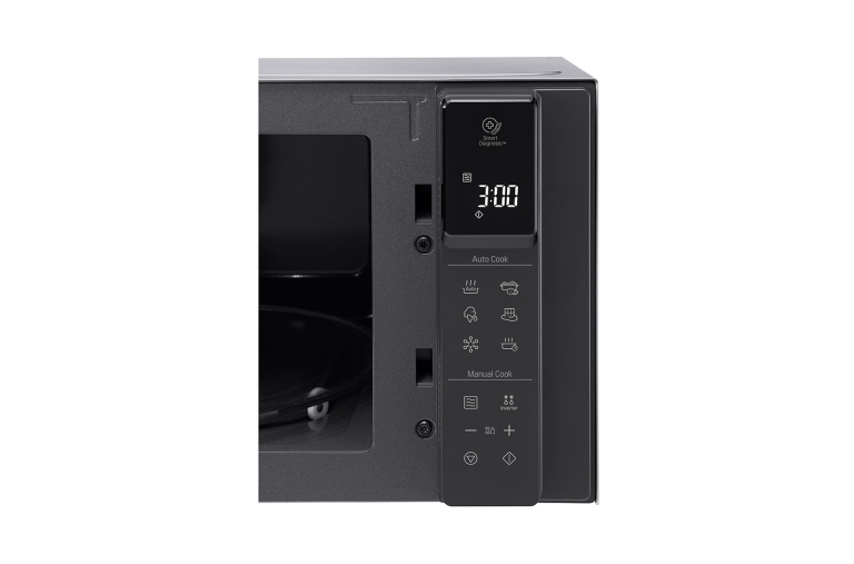 LG Four à micro-ondes de 25 litres, argent, technologie Smart Inverter avec 10 ans de garantie, gril, cuisson automatique intelligente, écran tactile en verre, Dual Control, éclairage LED, MS2595CIS, thumbnail 8