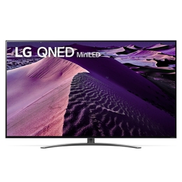 Téléviseur QNED MiniLED 4K et l’écran du téléviseur affiche un désert vaste et lumineux.