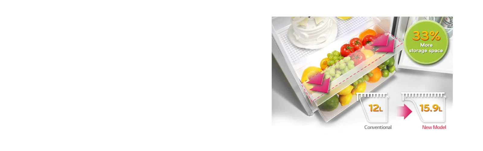 Grande boîte à légumes et à fruits