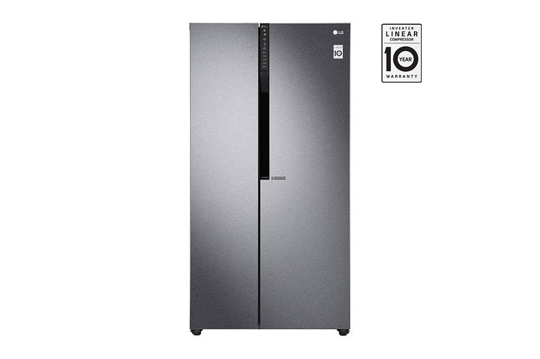 LG Réfrigérateur américain d’une capacité de 679 litres avec compresseur linéaire à onduleur, flux d’air multiple, capteurs numériques multiples, congélation Express, Smart Diagnosis™, GC-B247KQDV