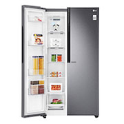 LG Réfrigérateur américain d’une capacité de 679 litres avec compresseur linéaire à onduleur, flux d’air multiple, capteurs numériques multiples, congélation Express, Smart Diagnosis™, GC-B247KQDV, thumbnail 7