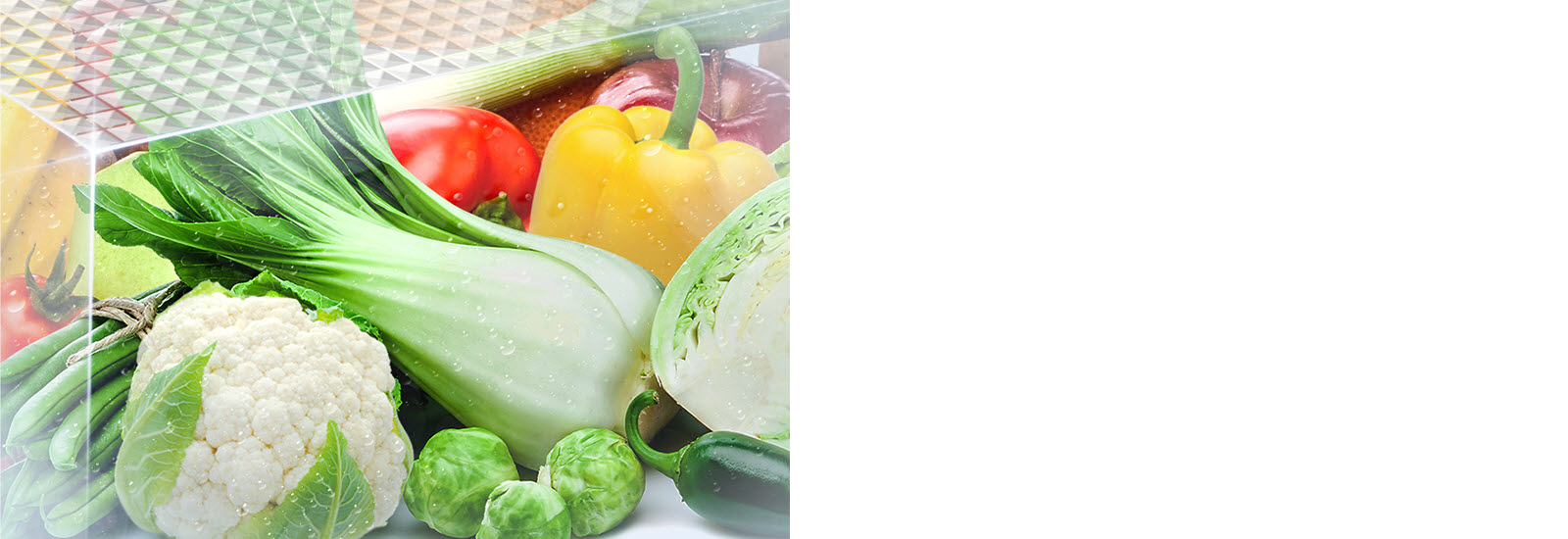 Des légumes frais et éclatants sont présentés à l’intérieur du bac à légumes.