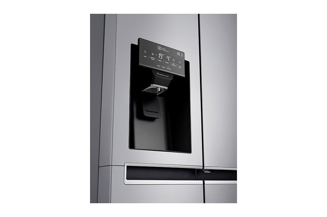 LG Réfrigérateur américain de 668 litres, couleur argent, compresseur linéaire à onduleur, fonction Door in Door™, Hygiene Fresh +, Fin, Distributeur d’eau et de glaçons, GC-J247SLLV, thumbnail 9