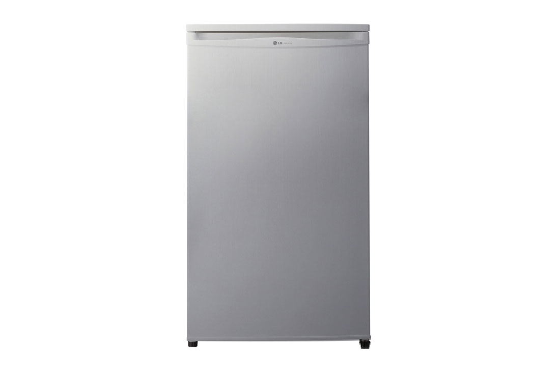 LG Réfrigérateur à une porte de 92 litres doté du refroidissement direct, d’un stabilisateur de tension (110 V - 290 V), d’un compartiment congélateur et de deux clayettes grillagées, GL-131SLQP - Avant, GL-131SLQP