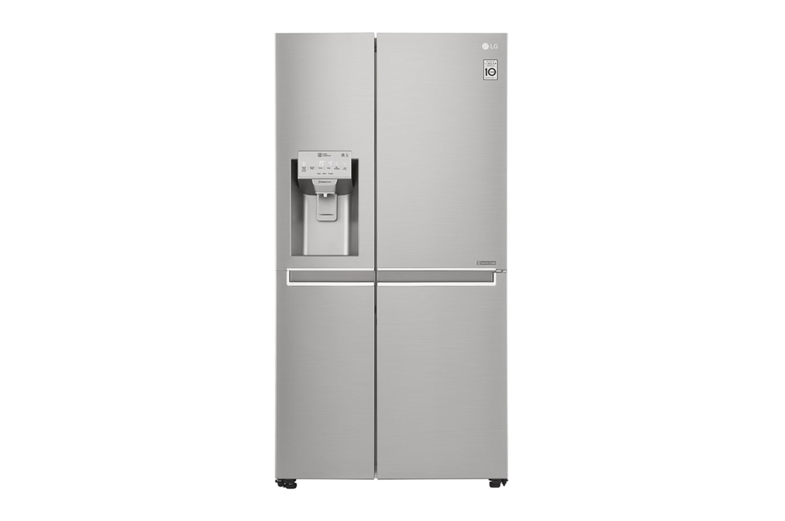 LG Côte à côte REF, 668 litres, Argent, Compresseur linéaire Inverter, Hygiene Fresh+, Distributeur d'eau glacée Slim, Garantie 10 ans sur le compresseur, GC-L247SLLV, GC-L247SLLV