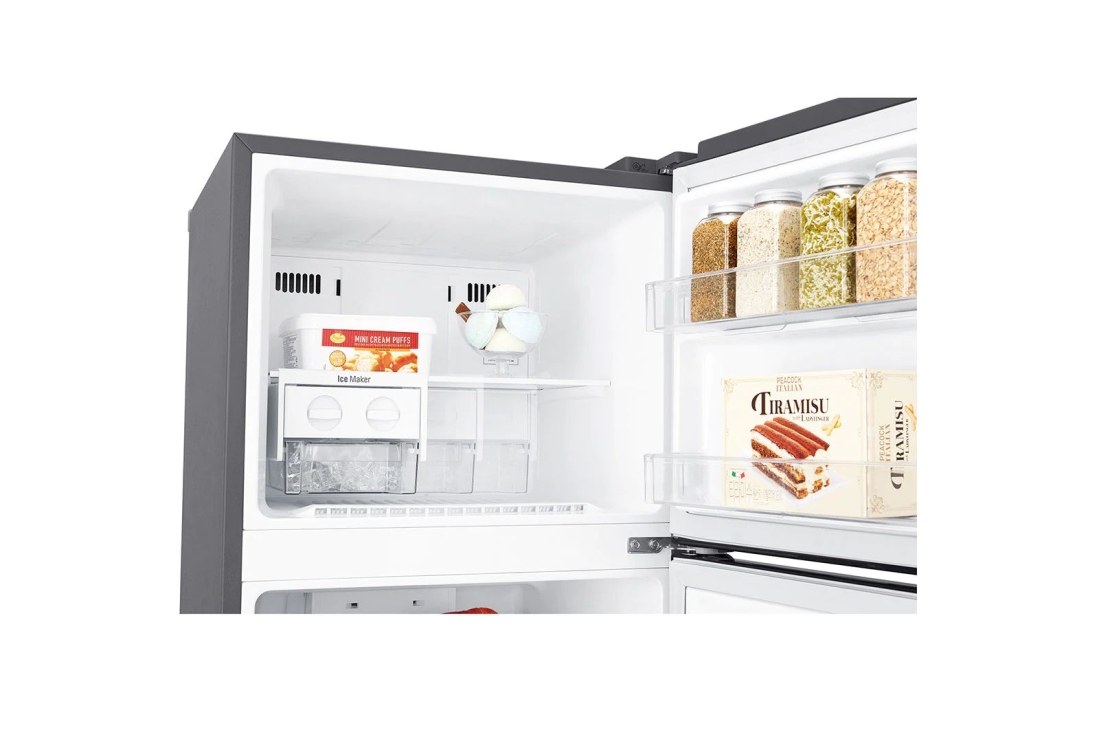 LG 279L, Réfrigérateur Congélateur Supérieur, Compresseur Linéaire Inverter, Refroidissement de Porte, Bac à Glace Mobile, GN-G222SLCB, thumbnail 7