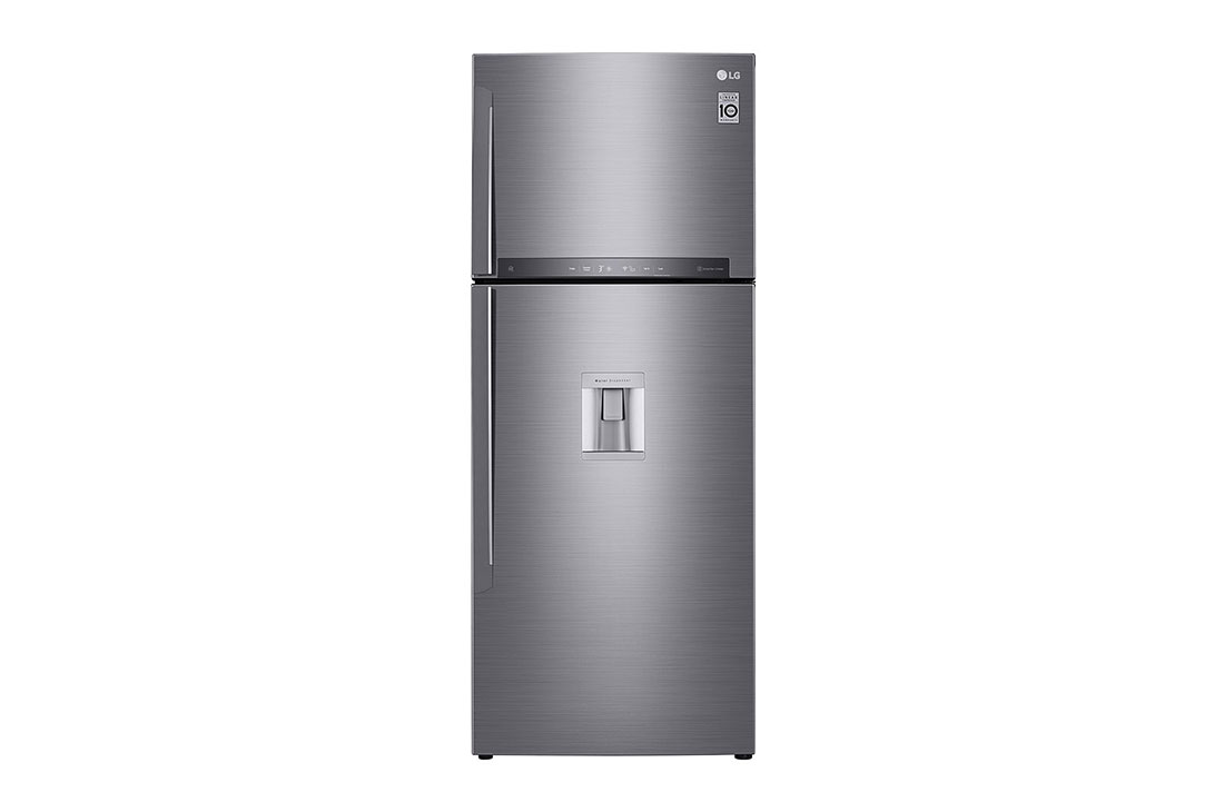 LG Congélateur en haut de 438 litres avec machine à glaçons automatique montée sur la porte, GL-H502HLHN-Front , GL-H502HLHL