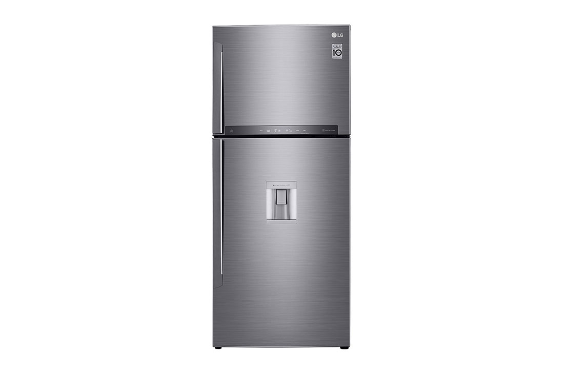 LG Réfrigérateur à compartiment congélateur supérieur de 471 l avec refroidissement de porte, LINEAR Cooling™ et HygieneFresh+™, GL-F502HLHL, GL-F502HLHL