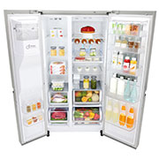 LG Toquez deux fois, Voir l’intérieur, InstaView Door-in-Door™ 668 l, Compresseur linéaire Inverter, Réfrigérateur DoorCooling+™, LG GC-X247CSAV 668 Ltr Door in Door Refrigerator Top Open, GC-X247CSAV, thumbnail 13