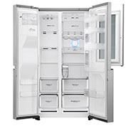 LG Toquez deux fois, Voir l’intérieur, InstaView Door-in-Door™ 668 l, Compresseur linéaire Inverter, Réfrigérateur DoorCooling+™, LG GC-X247CSAV 668 Ltr Door in Door Refrigerator front full open, GC-X247CSAV, thumbnail 12