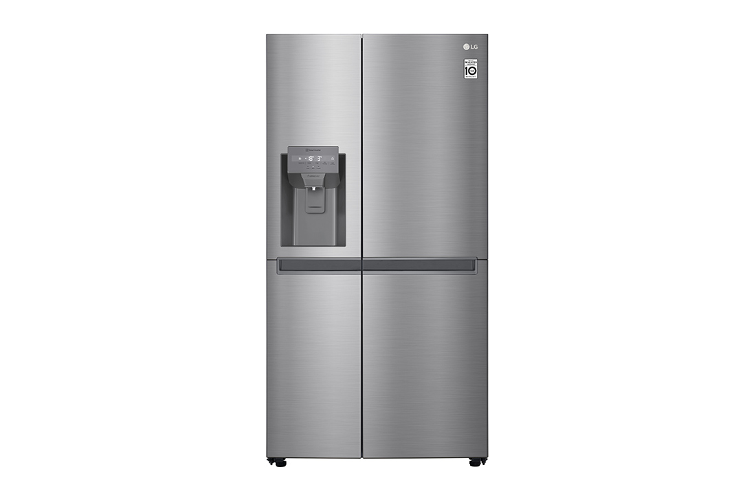 LG 674 l | Réfrigérateur Side by Side |Compresseur Smart Inverter |Flux d’air multiple |Smart Diagnosis™, front view, GC-L257SLRL