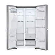 LG 674 l | Réfrigérateur Side by Side |Compresseur Smart Inverter |Flux d’air multiple |Smart Diagnosis™, handle view, GC-L257SLRL, thumbnail 3