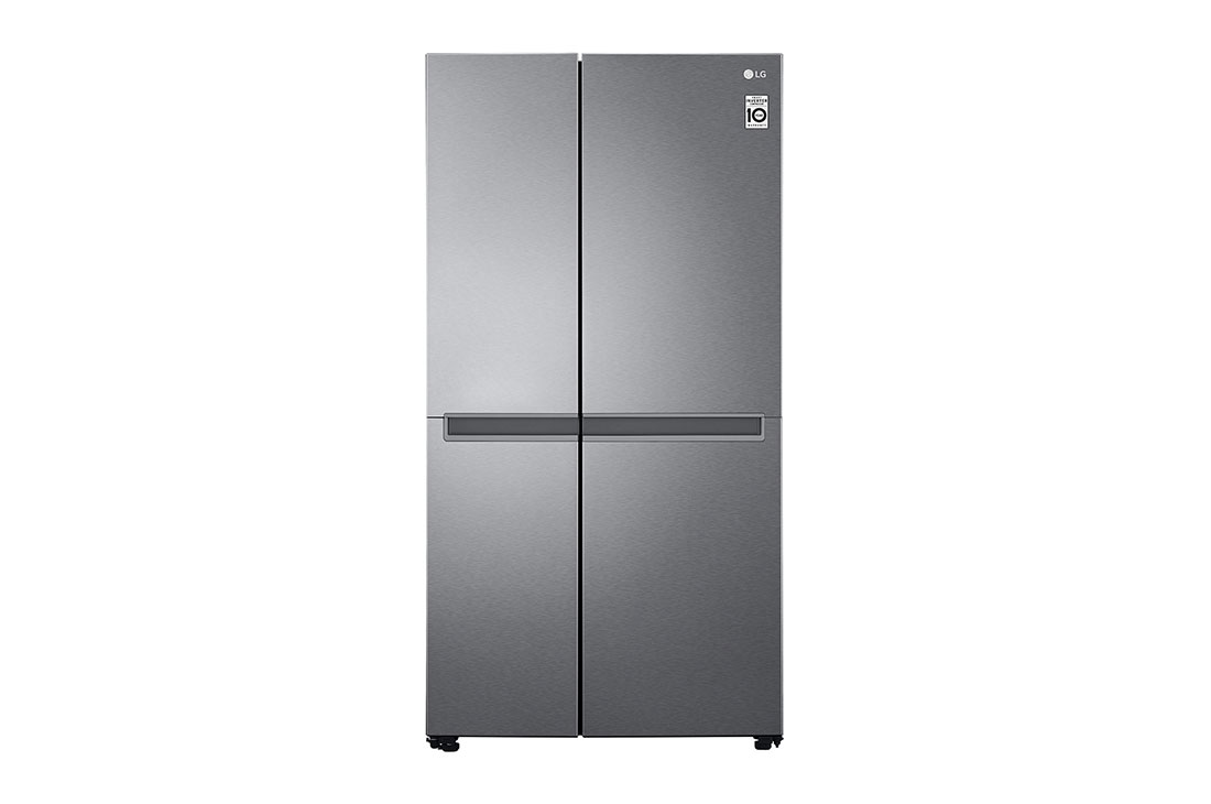 LG 625 l | Réfrigérateur Side by Side |Compresseur Smart Inverter |Flux d’air multiple |Smart Diagnosis™, front view, GC-B257JLYL