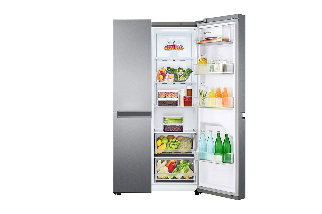 LG 625 l | Réfrigérateur Side by Side |Compresseur Smart Inverter |Flux d’air multiple |Smart Diagnosis™, i-micom view, GC-B257JLYL, thumbnail 7