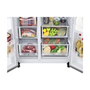 LG Réfrigérateur Multi-Portes | 655L | Gris | Compresseur Smart Inverter™| LinearCooling™ | DoorCooling+™ | Porte UltraSleek | ThinQ™, Réfrigérateur Multi-Portes | 655L | Gris | Compresseur Smart Inverter™| LinearCooling™ | DoorCooling+™ | Porte UltraSleek | ThinQ™, GC-B257SLWL, thumbnail 4