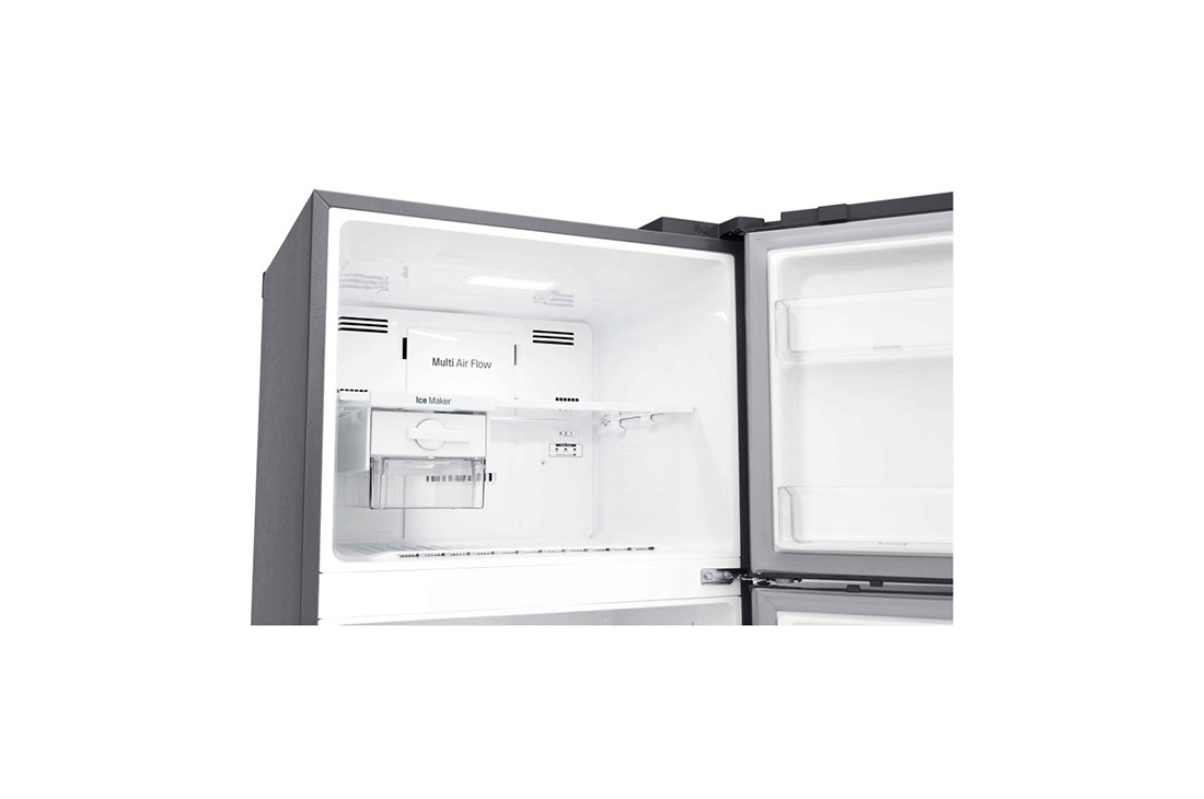 LG Réfrigérateur 2 portes | Compresseur Smart Inverter | 395L | Gris | flux d’air multiple | Door Cooling+™ | Compartiment congélateur supérieur, GL-C502HLCL, GL-C502HLCL, thumbnail 3