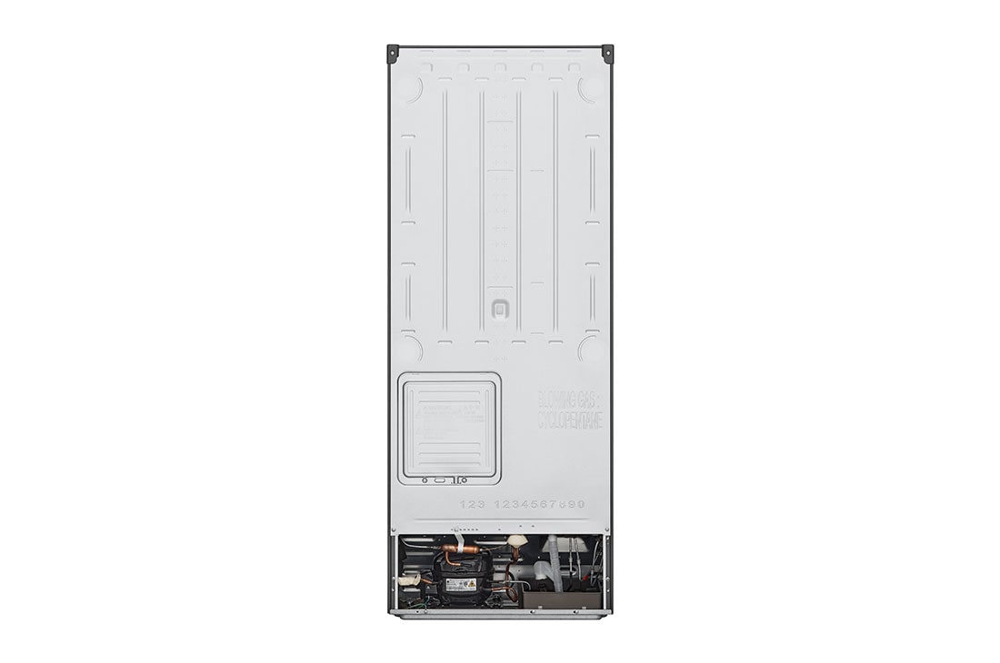 LG 235L Top Freezer Fridge en acier Dark Graphite , Back view, GV-B212PLGB, thumbnail 13