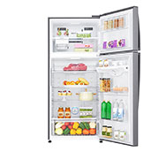 LG Compresseur linéaire 506 litres, 18 pieds cubes, numérique, filtre frais Hygiene Fresh, refroidissement de la porte, Porte d’entrée ouverte avec de la nourriture, GN-H722HLHU, thumbnail 2