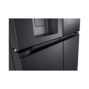 LG Verre noir InstaView, Réfrigérateur à porte française, Acier noir essence, Handle View, GC-X24FFCAB, thumbnail 5