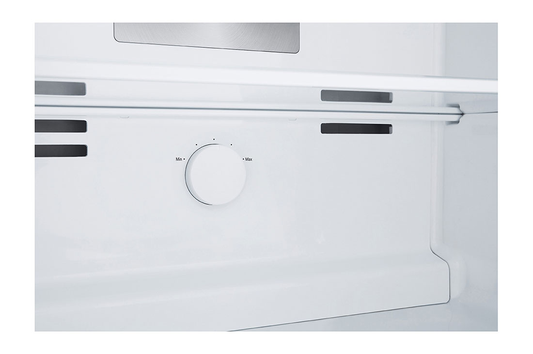 LG 330(L) | Top Freezer Refrigerator |Smart Inverter Compressor | LinearCooling™ | DoorCooling+™, detail view of temperature control knob, GN-B312PFJB, thumbnail 5
