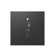 LG Réfrigérateur multi-portes 400 L en verre noir, vue détaillée du panneau du réfrigérateur lg multi-portes, GCFB41FPLAM, thumbnail 7