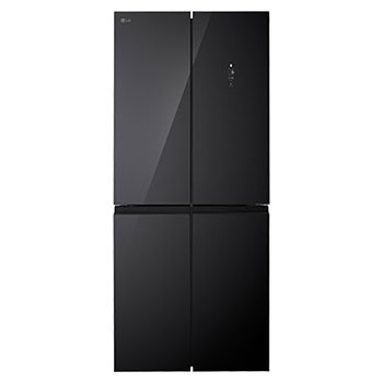 Réfrigérateur multi-portes 400 L en verre noir1