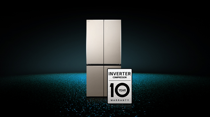 Le réfrigérateur multi-portes lg offre une garantie de 10 ans sur l’Inverter Compressor qui régule le refroidissement du réfrigérateur.