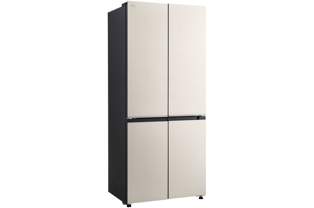 LG Réfrigérateur multi-portes 512 L en verre beige, vue de gauche du réfrigérateur lg multi-portes, GCFB50FPLAM, thumbnail 8