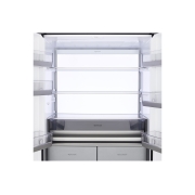 LG Réfrigérateur multi-portes 512 L en verre beige, vue ouverte du compartiment supérieur du réfrigérateur lg multi-portes, GCFB50FPLAM, thumbnail 3