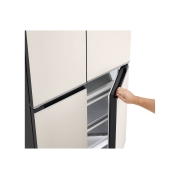LG Réfrigérateur multi-portes 512 L en verre beige, vue détaillée de la poignée du réfrigérateur lg multi-portes, GCFB50FPLAM, thumbnail 6