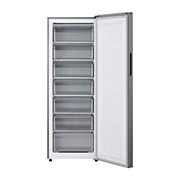LG Réfrigérateur-congélateur vertical 350&nbsp;L Prime argent, Vue de face porte ouverte du congélateur LG GCFB314MQCM, GCFB354MQCM, thumbnail 2