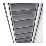 LG Réfrigérateur-congélateur vertical 350&nbsp;L Prime argent, Vue en angle du dessus du congélateur vertical LG GCFB314MQCM , GCFB354MQCM, thumbnail 4