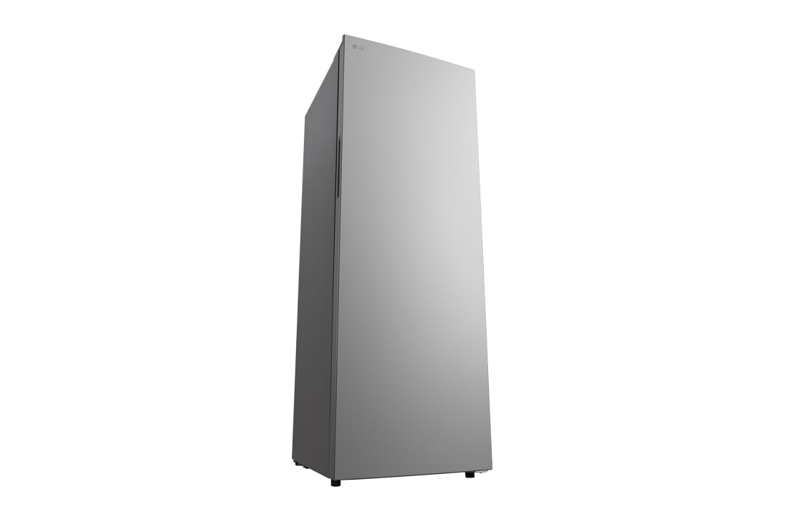 LG Réfrigérateur-congélateur vertical 350&nbsp;L Prime argent, Vue de l’angle gauche du congélateur vertical LG GCFB314MQCM, GCFB354MQCM, thumbnail 6