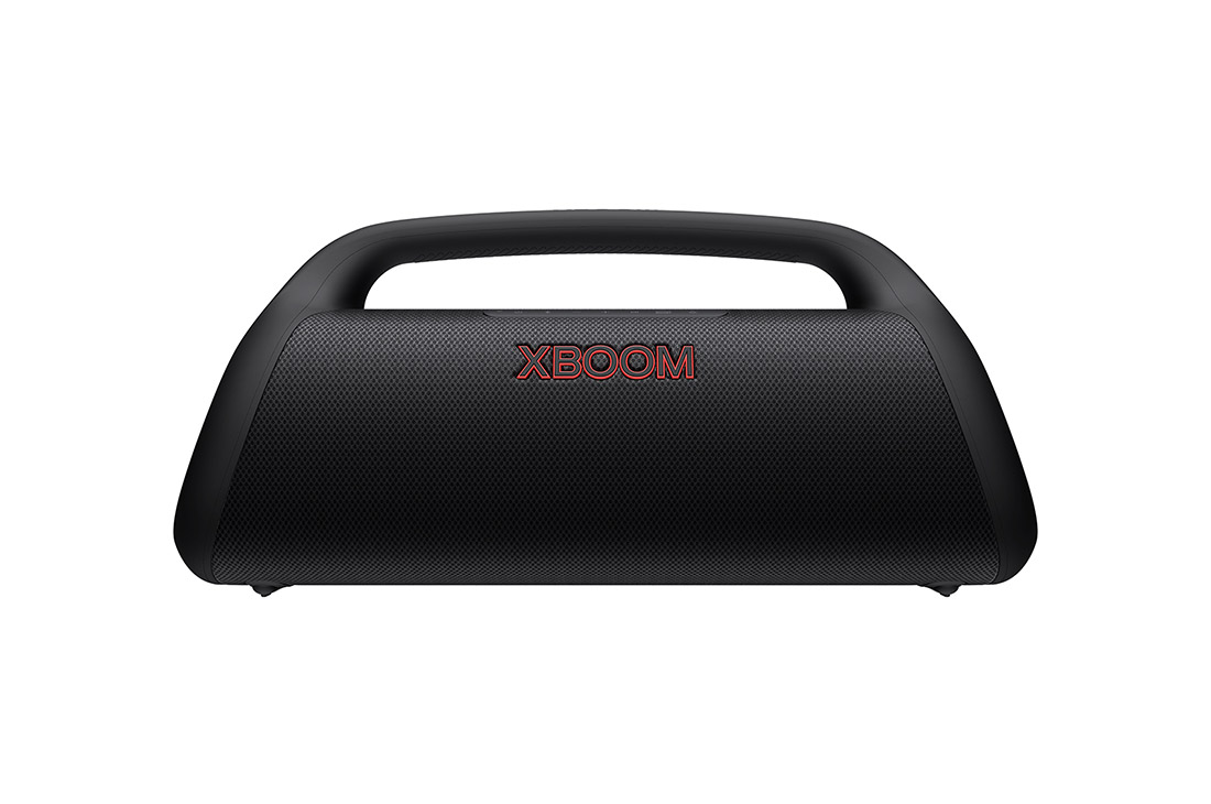 LG XBOOM Go XG9 – Enceinte Bluetooth étanche à l’eau et à la poussière | Jusqu’à 24h d’autonomie | Adaptée aux usages en extérieur, festifs, et aux voyages | Bluetooth 5.1 | Basses rugissantes, Front view, XG9QBK, thumbnail 2