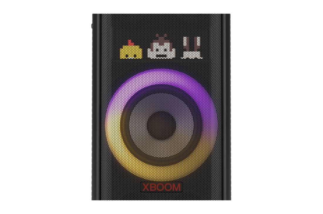 LG XBOOM XL7S | Enceinte Bluetooth Puissante | 250W | Jusqu'à 18h d'autonomie | IPX4 | Eclairage à Pixels, Gros plan sur l’Éclairage circulaire multicolore et l’Éclairage dynamique à pixels., XL7S, thumbnail 10