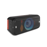 LG XBOOM XL7S | Enceinte Bluetooth Puissante | 250W | Jusqu'à 18h d'autonomie | IPX4 | Eclairage à Pixels, Angle horizontal du produit. Tous les éclairages allumés., XL7S, thumbnail 6