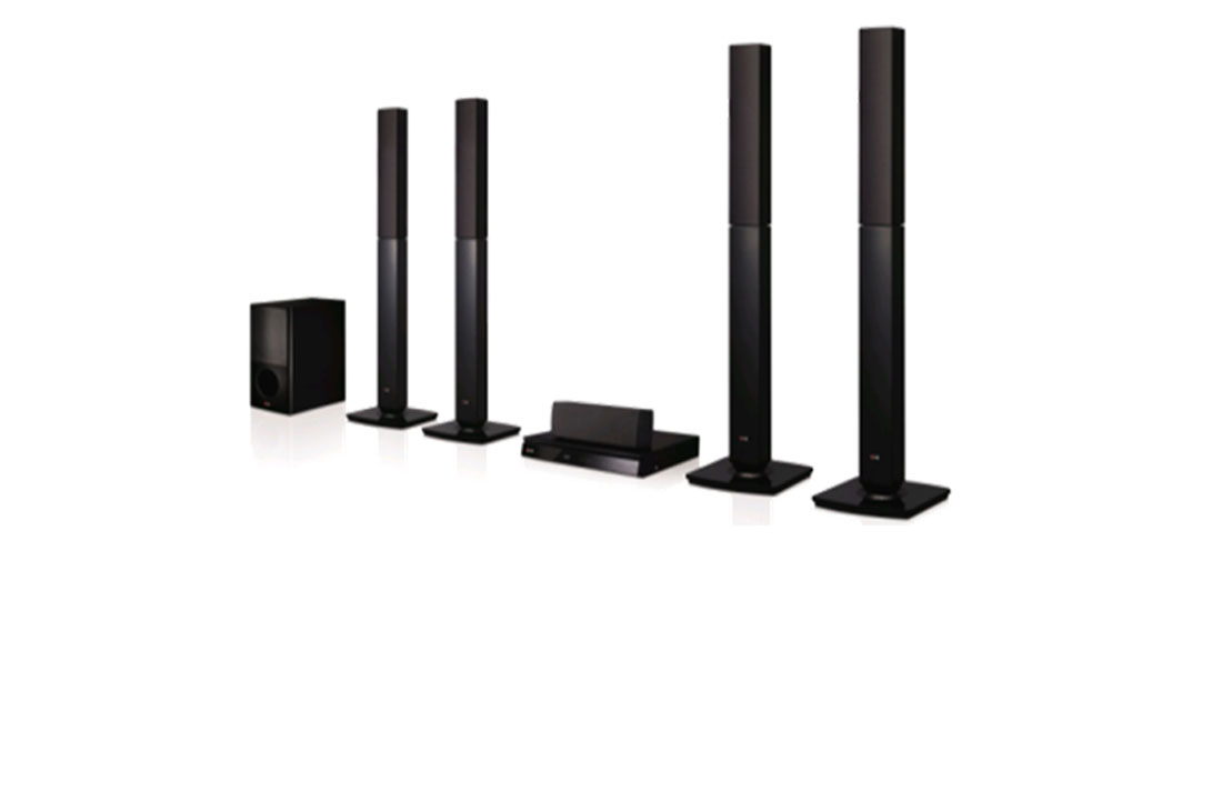 LG Home cinéma | 1000 W | 5,1” |Sans fil Bluetooth Audio, Front View, LHD657M