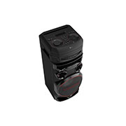 LG XBOOM RNC7 | Système Audio High Power | 78,5 cm de hauteur | Bluetooth | Boomer 8’’ | Eclairage multicolore | Fonctions DJ & Karaoké, Vue de dessus à 45 degrés avec le côté gauche en avant, RNC7, thumbnail 8