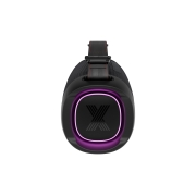 LG XBOOM Go XG8T Système Audio | 120W | Woofer de 8 pouces | Sound Boost | Light Studio | IP67, Vue de face du woofer avec un éclairage violet allumé., XG8T, thumbnail 7