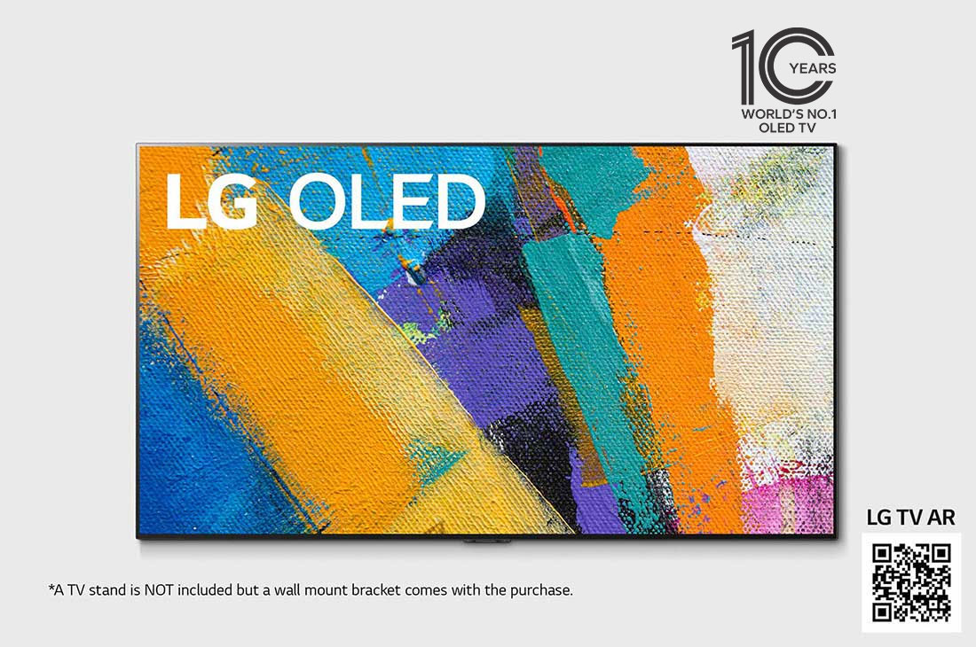 LG Téléviseur LG OLED 77 pouces série GX, doté du Design Galerie, de la technologie 4K Cinema HDR, de la plateforme WebOS Smart et des technologies AI ThinQ et Pixel Dimming, OLED77GXPVA