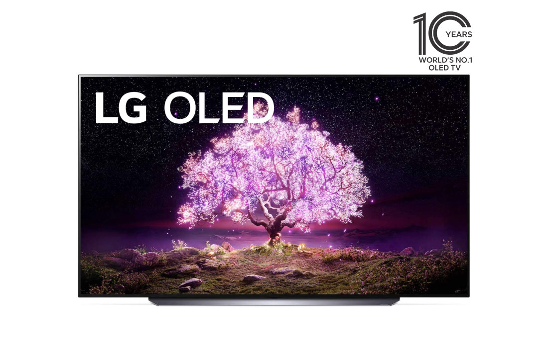 LG OLED TV 2021 | 83'' (211 cm) | UHD | α9 Gen4 AI 4K, front view, OLED83C1PVA
